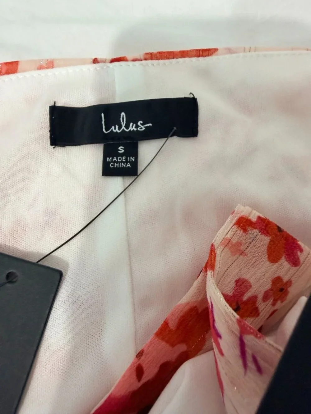 Lulus Womens Size S Pink Floral Wrap Midi Dress Ruffle Sleeveless NWT - Picture 14 of 16